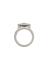 Charger l'image dans la galerie, Bague Tourmaline Bicolore Rose et Vert d'Eau, Tourmalines Paraïba et Saphirs Roses – Or blanc 18 carats mat brut