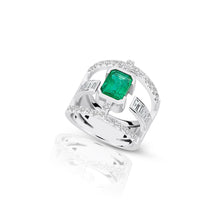 Charger l'image dans la galerie, Bague Signature Emeraude