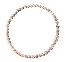 Charger l'image dans la galerie, Collier de Perles Akoya – Fil Rouge et Fermoir Cœur en Or 18 Carats
