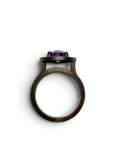 Charger l'image dans la galerie, Bague Améthyste et Saphirs Orange et Diamants
