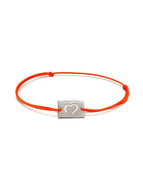 Bracelet Mon Cœur Or blanc 18k sur cordon