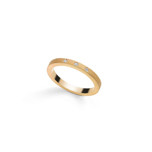 Bague Or Rose 3 diamants - Victoria