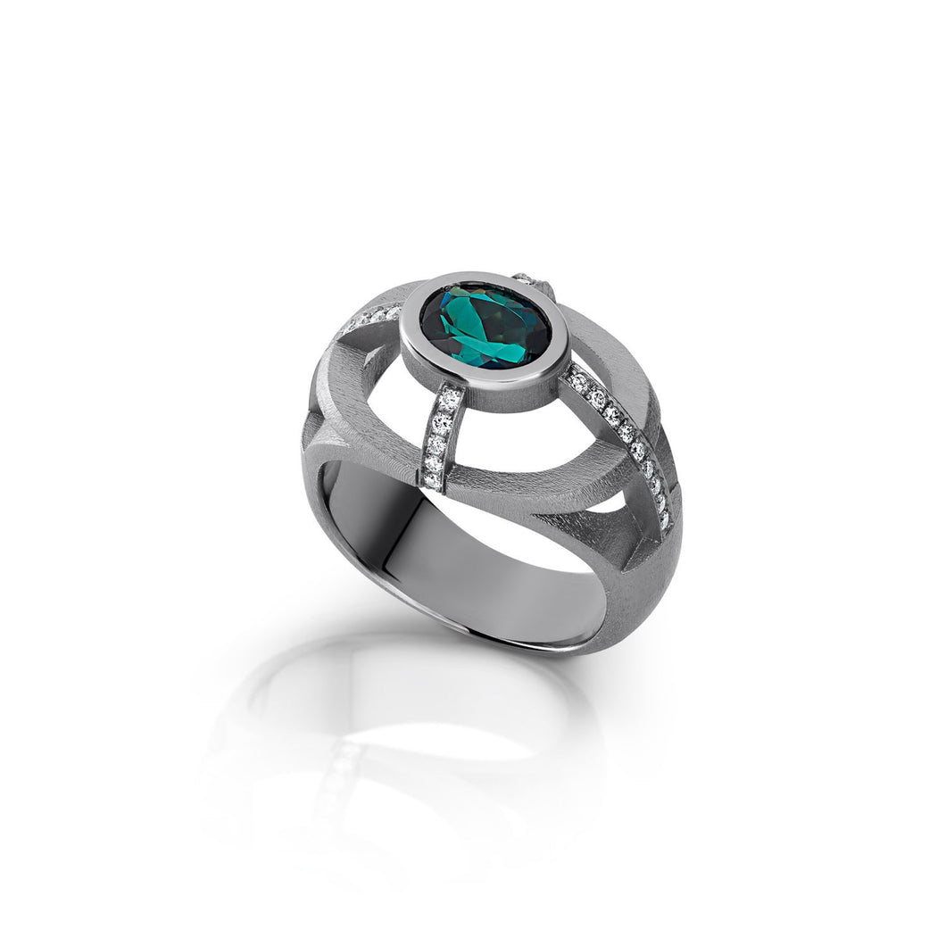 Bague Armature Tourmaline Indigolite