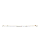 Bracelet Identité bébé avec une plaque et une Fleur Or jaune 18k