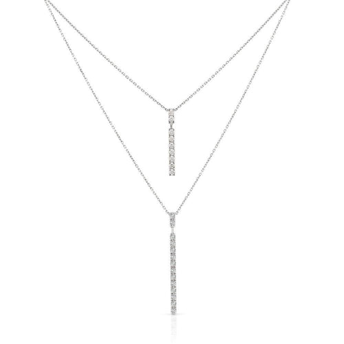 Collier Victoria Or Blanc et diamants
