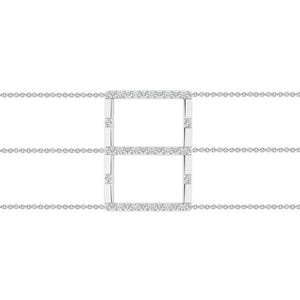 Bracelet Empreinte N°=2 Or blanc et Diamants