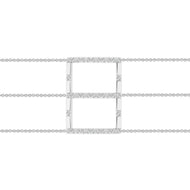 Bracelet Empreinte N°=2 Or blanc et Diamants