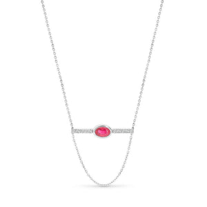 Collier Arpège Or Blanc Rubis