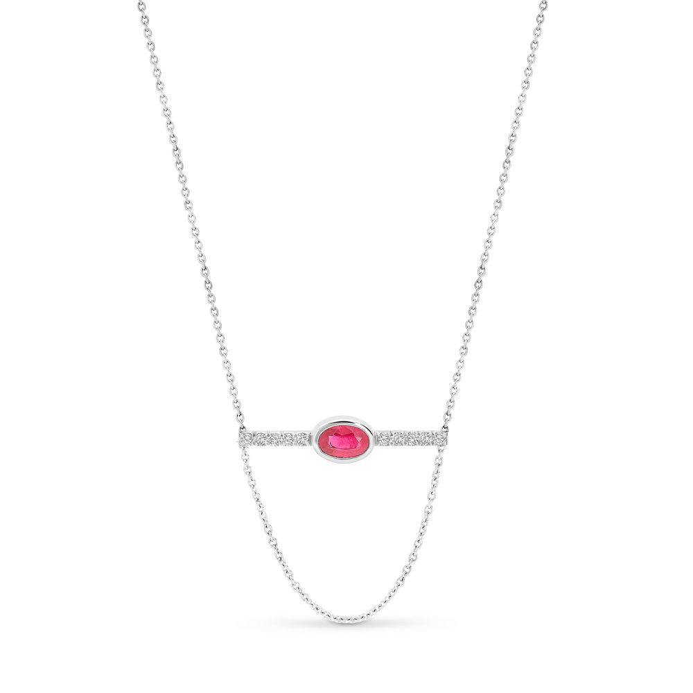Collier Arpège Or Blanc Rubis