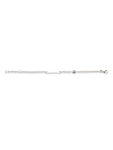Bracelet identité bébé fleur Or blanc 18k