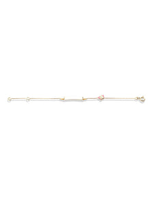 Bracelet identité bébé plaque Papillon Or jaune 18k