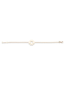 Bracelet Marguerite  double chaîne Or rose 18k