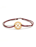 Bracelet Chance Or jaune 18k et Diamant sur cordon
