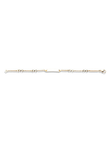Bracelet Identité bébé bicolore Or jaune 18k