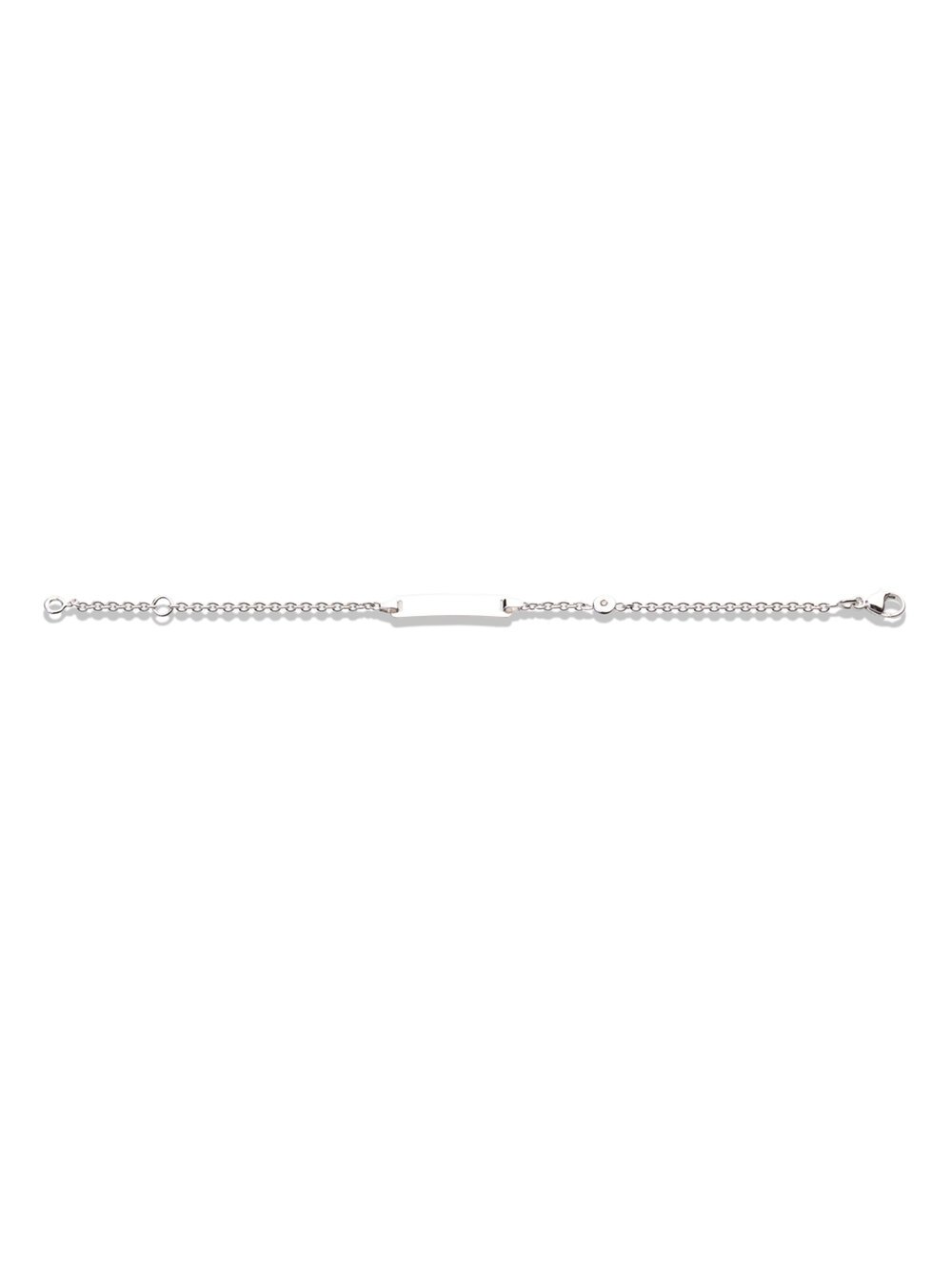 Bracelet identité bébé Diamant et Or blanc 18k
