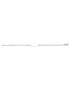 Bracelet identité bébé étoiles découpées or blanc 18k